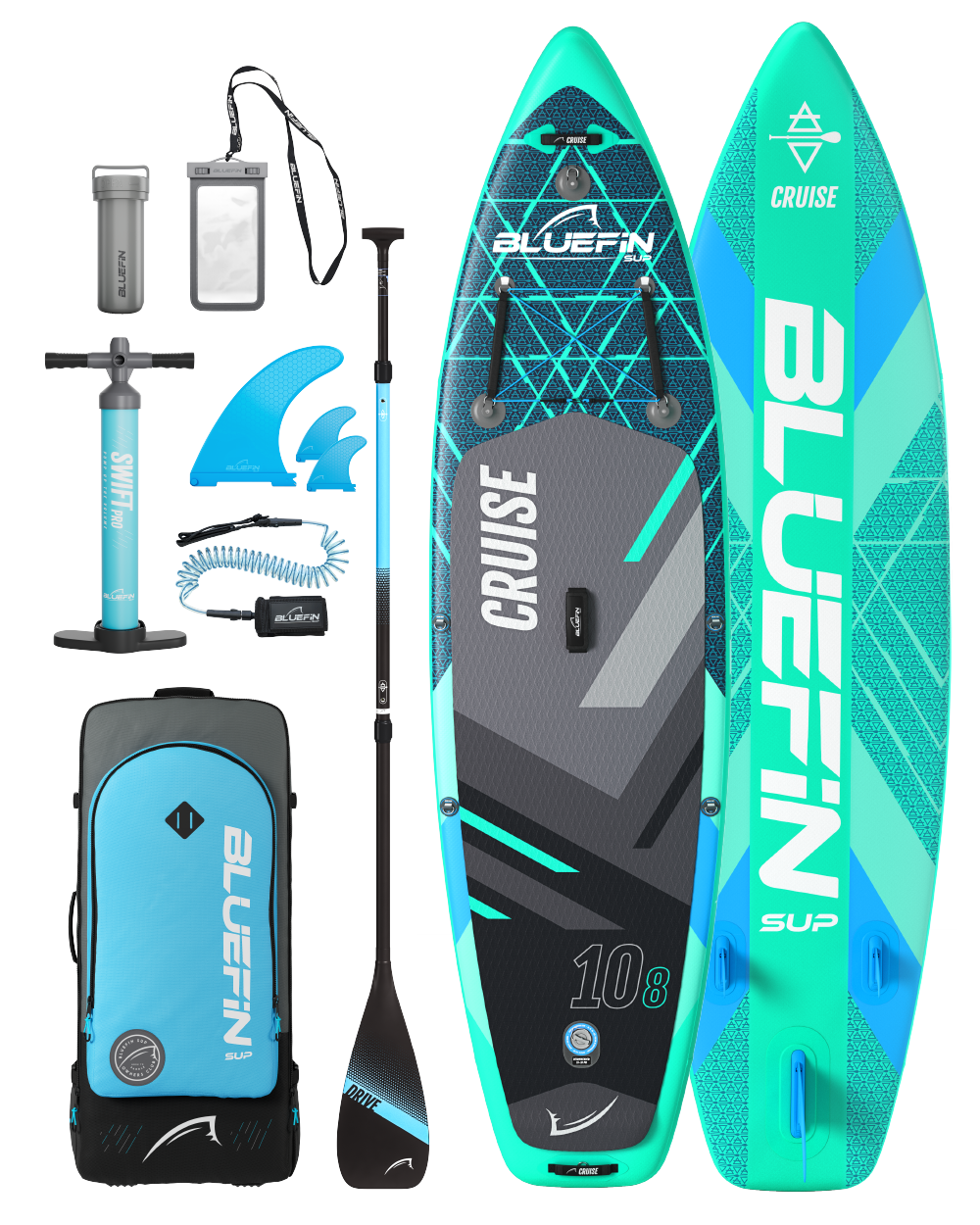 <tc>Cruise</tc> 10'8 <tc>Gecko Blue</tc> Paddleboard gonflable (édition 2024)