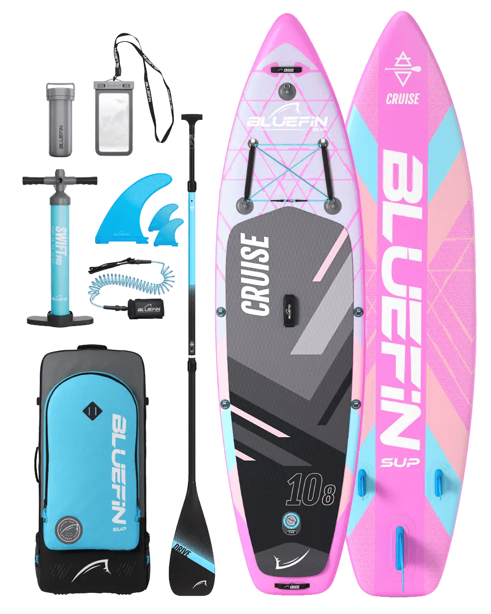 Cruise 10 8 Miami Pink Inflatable Paddleboard 2024 Edition Bluefin SUP cruise-10-8-miami-pink-inflatable-paddleboard-2024-edition-bluefin-sup