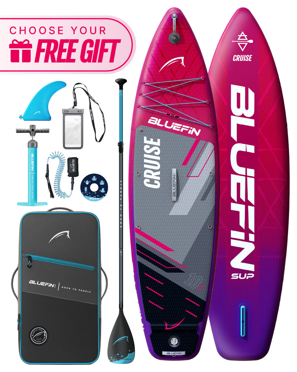 Cruise Planche à pagaie gonflable 10'8 SUP - Rouge